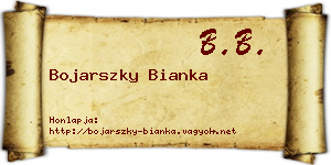 Bojarszky Bianka névjegykártya