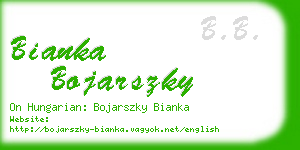 bianka bojarszky business card